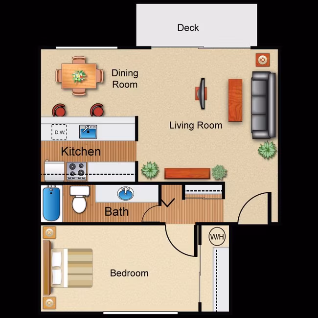 1 Bedroom A F03 floor plan